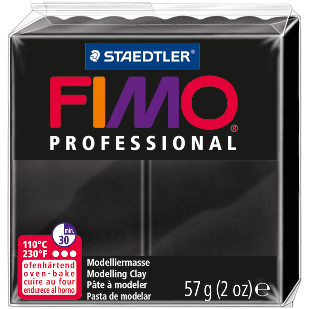 Fimo Professional Soft Polymer Clay 2oz-Black 